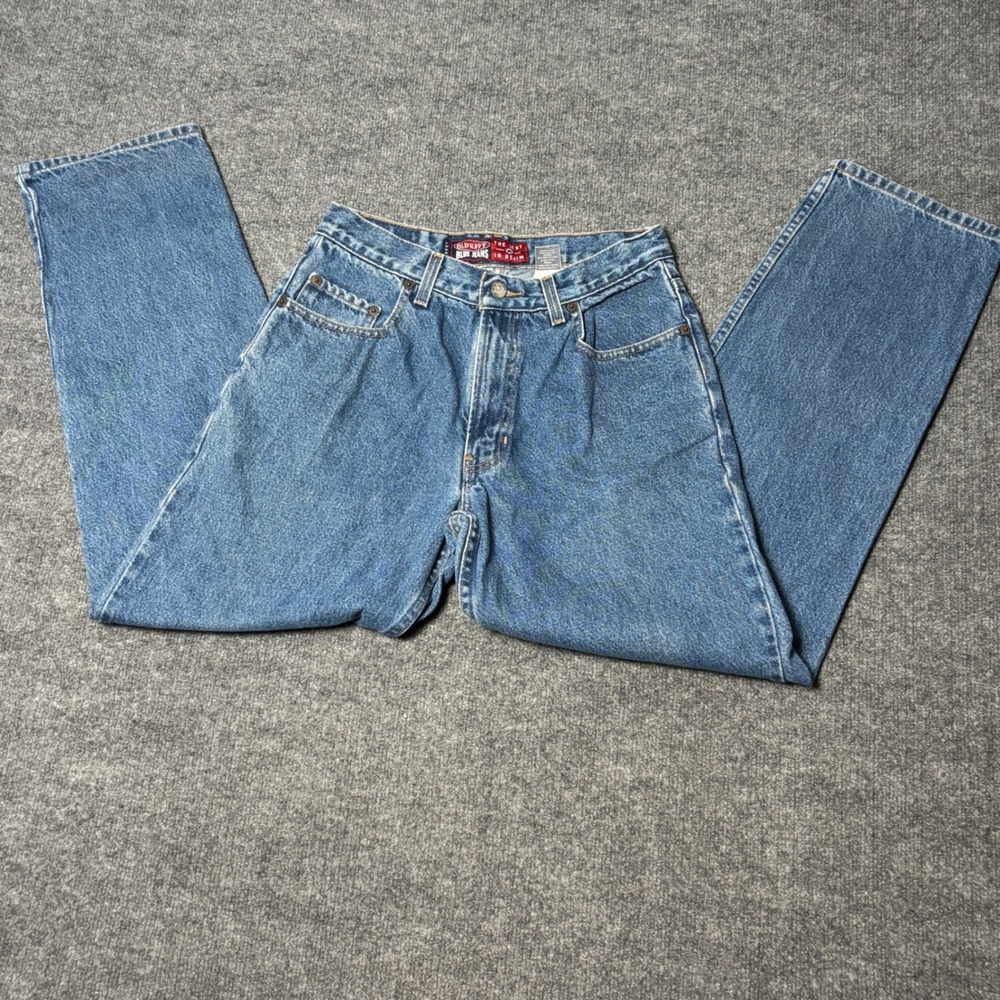 Vintage Old Navy Blue Jeans Mens 30x30 Loose Fit Stone Wash Straight Leg Denim